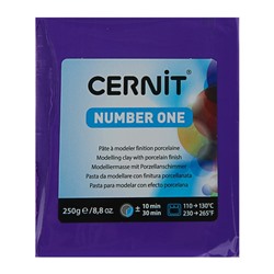 Полимерная глина запекаемая, Cernit Number One, 250 г, фиолетовая, №900