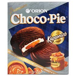 Прослоенное глазированное пирожное с карамелью Choco Pie Orion, 360 г Акция