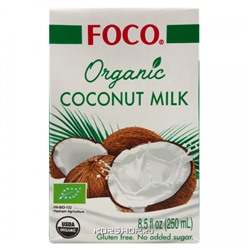 Органическое кокосовое молоко Foco (10-12% жирности), Вьетнам, 250 мл Акция