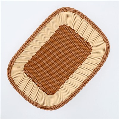 Корзинка для фруктов и хлеба Доляна «Молочный шоколад», 26,5×19 см