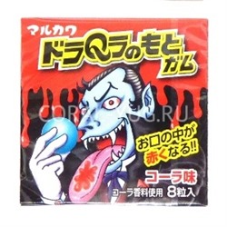 Жевательная резинка Дракула Marukawa Monsters Dracula меняет цвет языка на красный вкус Кола 13 гр 8 шариков