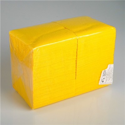 Салфетки бумажные жёлтые Big Pack, 24*24 см, 350 шт.