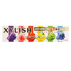 Жевательная резинка «Фруктовое ассорти» Xylish Fruits Assort Meiji, Япония, 18 г