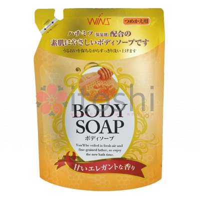 Увлажняющее крем-мыло для тела "Wins Body Soap honey" с мёдом 400 мл / 20