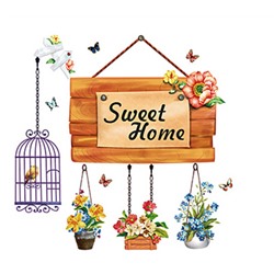 Наклейка многоразовая интерьерная 50*50 см "Sweet Home", декор в комнату (2652)