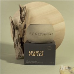 My Geranica / Свеча натуральная соевая "Apricot Vanilla", 110 мл
