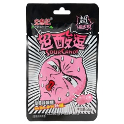Супер кислые леденцы со вкусом клубники Sour Candy, Китай, 28 г