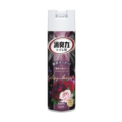 Освежитель воздуха для туалета "SHOSHU RIKI" (аэрозоль для туалета с антибактериальным эффектом «Искрящийся букет») 330 мл / 24