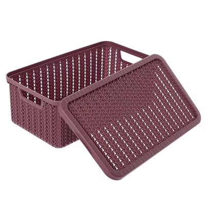 Коробка для хранения с крышкой «Вязание», 3 л, цвет пурпурный