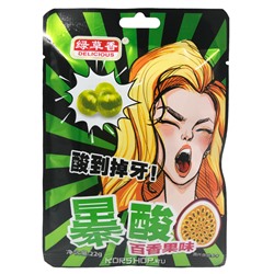 Супер кислые леденцы со вкусом маракуйи Green Grass, Китай, 22 г