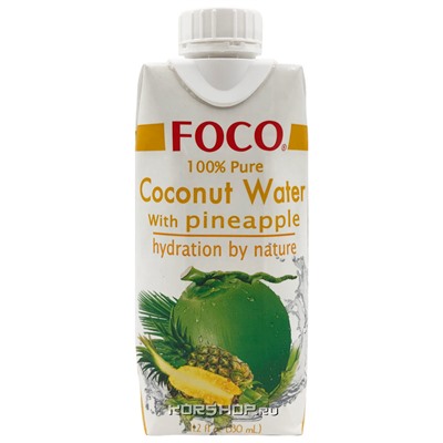 Кокосовая вода с соком ананаса Foco, Вьетнам, 330 млРаспродажа