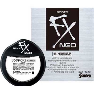 Santen Капли для глаз с таурином Sante Fx Neo (серебро), индекс свежести 5, 12мл