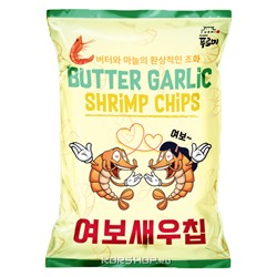 Чипсы с креветками в чесночно-сливочном соусе Butter Garlic Shrimp Chips Furmi, Корея, 80 г Акция