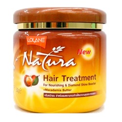 Маска лечения волос с Макадамией от Lolane Natura 500 гр LOLANE NATURA HAIR TREATMENT FOR NOURISHING & DIAMOND SHINE BOOSTER + MACADAMIA BUTTER  500G