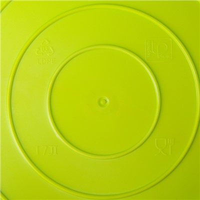 Корзина для белья круглая мягкая 17 л, 33×33×24,5 см, цвет ярко-зелёный