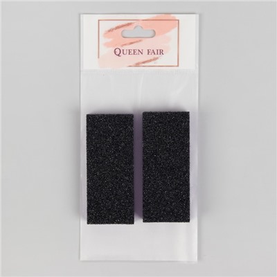 Бафы для ногтей, двусторонние, 2 шт, 7,7 × 3,5 × 1,5 см, цвет фиолетовый/чёрный