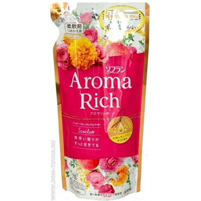 Кондиционер для белья "AROMA" (ДЛИТЕЛЬНОГО действия "Aroma Rich Catherine" / "Катрин" с богатым ароматом натуральных масел (женский аромат)) 400 мл, мягкая упаковка / 16