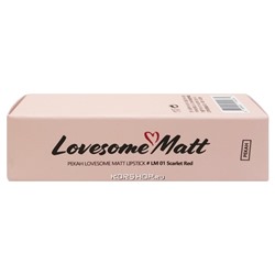 Матовая помада Lovesome Matt Pekah (LM 01 Scarlet Red/Бургундское вино), Корея, 3,3 г