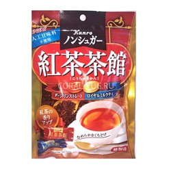 KANRO Кармель cо вкусом черного чая без сахара 72 гр