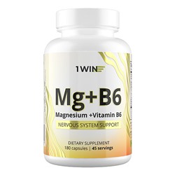 1WIN Магний + витамин B6, 180 капсул