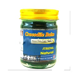 Зеленый тайский бальзам Crocodile Strong  50 гр  / Crocodile Strong natural balm 50g