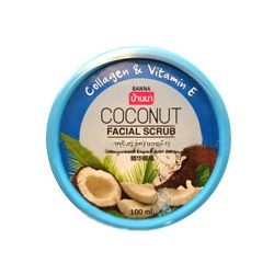 Фруктовый скраб для лица Banna Кокос 100 грамм/ Banna facial scrub Coconut 100 gr