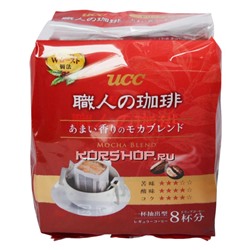 Натуральный молотый кофе Мока Бленд UCC (дрип-пакеты), Япония, 56 г (8 шт.), Акция