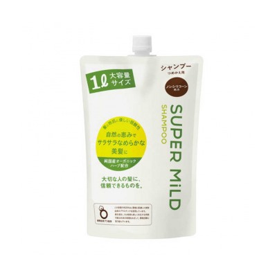SHISEIDO Шампунь для волос SUPER MILD с ароматом трав, сменная упаковка 1000 мл